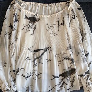 Aritiza - Wilfred off the should silk top with unique design